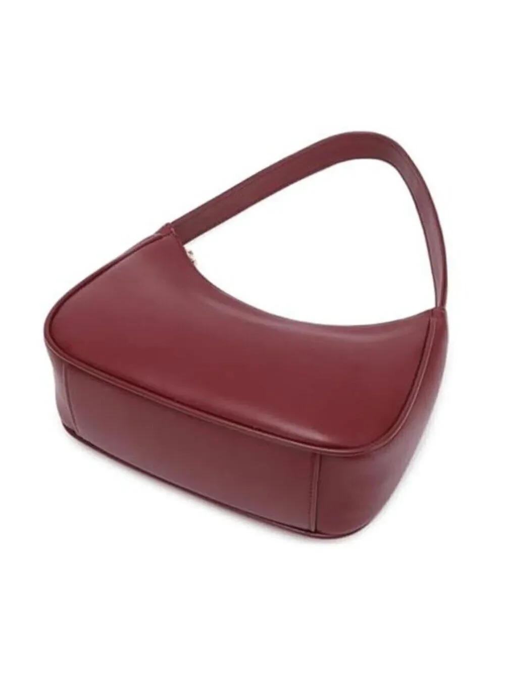 Cherry Red Hobo Shoulder Bag Mini Vegan Leather Purse